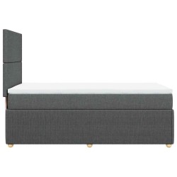 Sommier à lattes de lit avec matelas Gris foncé 80x200 cm Tissu 