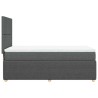 Sommier à lattes de lit avec matelas Gris foncé 80x200 cm Tissu 
