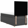 Sommier à lattes de lit avec matelas Gris foncé 80x200 cm Tissu 