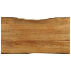 Dessus de table 120x60x3,8 cm bord vivant bois massif manguier 