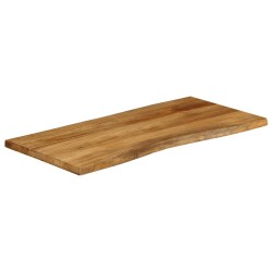 Dessus de table 120x60x3,8 cm bord vivant bois massif manguier 