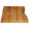 Dessus de table 120x60x3,8 cm bord vivant bois massif manguier 