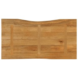 Dessus de table 120x60x3,8 cm bord vivant bois massif manguier 