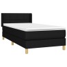 Sommier à lattes de lit et matelas Noir 80x200 cm Tissu 