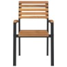Chaises de jardin empilables lot de 4 bois d'acacia et métal 