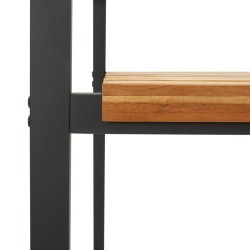 Chaises de jardin empilables lot de 4 bois d'acacia et métal 