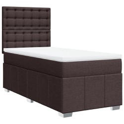 Sommier à lattes de lit avec matelas Marron foncé 80x200 cm 