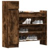 Armoire à chaussures chêne fumé bois d'ingénierie 