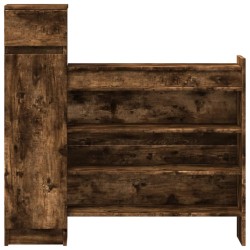 Armoire à chaussures chêne fumé bois d'ingénierie 