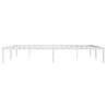 Cadre de lit métal sans matelas blanc 183x213 cm 