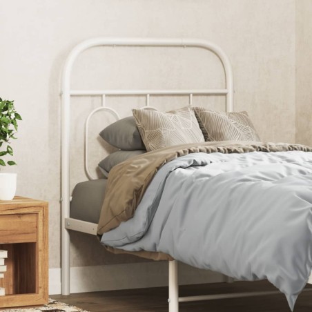 Tête de lit métal blanc 75 cm 