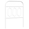 Tête de lit métal blanc 75 cm 