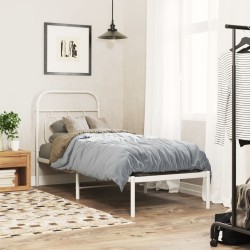 Tête de lit métal blanc 75 cm 
