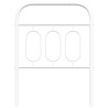 Tête de lit métal blanc 75 cm 