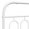 Tête de lit métal blanc 75 cm 