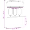 Tête de lit métal blanc 75 cm 