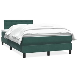 Sommier à lattes de lit et matelas vert foncé 120x210cm velours 