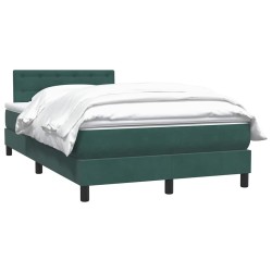 Sommier à lattes de lit et matelas vert foncé 120x210cm velours 