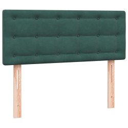 Sommier à lattes de lit et matelas vert foncé 120x210cm velours 