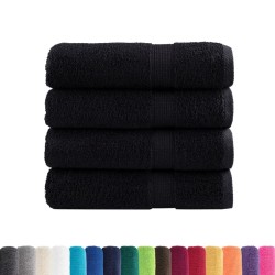 Essuie-mains de qualité supérieure SOLUND 4 pcs noir 600 g/m² 