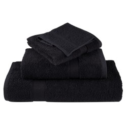Essuie-mains de qualité supérieure SOLUND 4 pcs noir 600 g/m² 