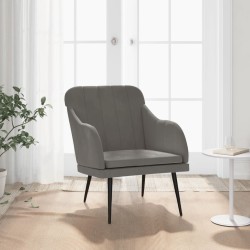 Fauteuil Gris foncé 63x76x80 cm Velours 