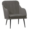 Fauteuil Gris foncé 63x76x80 cm Velours 