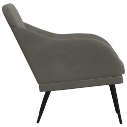 Fauteuil Gris foncé 63x76x80 cm Velours 