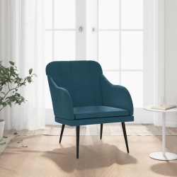 Fauteuil Bleu 63x76x80 cm Velours 