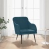 Fauteuil Bleu 63x76x80 cm Velours 