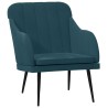 Fauteuil Bleu 63x76x80 cm Velours 