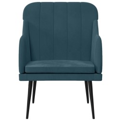 Fauteuil Bleu 63x76x80 cm Velours 