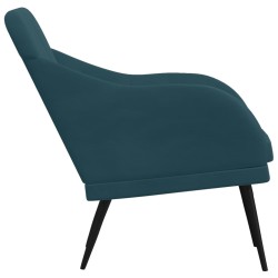 Fauteuil Bleu 63x76x80 cm Velours 