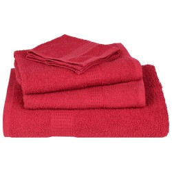 Serviettes d'invité 10 pcs rouge 30x50 cm 360 g/m² 100% coton 