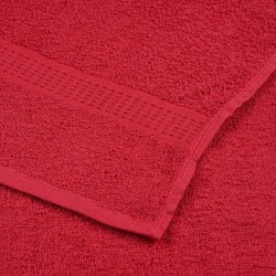 Serviettes d'invité 10 pcs rouge 30x50 cm 360 g/m² 100% coton 