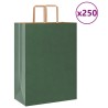 Sacs en papier 250 pcs avec poignées vert 32x17x44 cm 