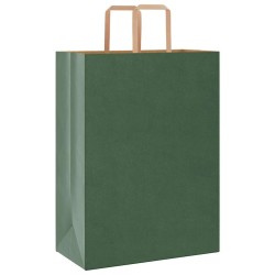 Sacs en papier 250 pcs avec poignées vert 32x17x44 cm 