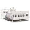Cadre de lit sans matelas blanc 160x200 cm bois de pin massif 