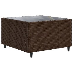 Salon de jardin 6 pcs avec coussins Marron Résine tressée 