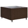 Salon de jardin 6 pcs avec coussins Marron Résine tressée 