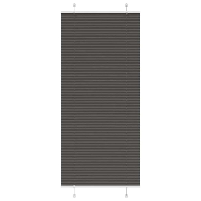 Store plissé noir 95x200 cm largeur du tissu 94,4 cm polyester 