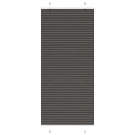 Store plissé noir 95x200 cm largeur du tissu 94,4 cm polyester 