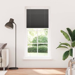 Store plissé noir 95x200 cm largeur du tissu 94,4 cm polyester 