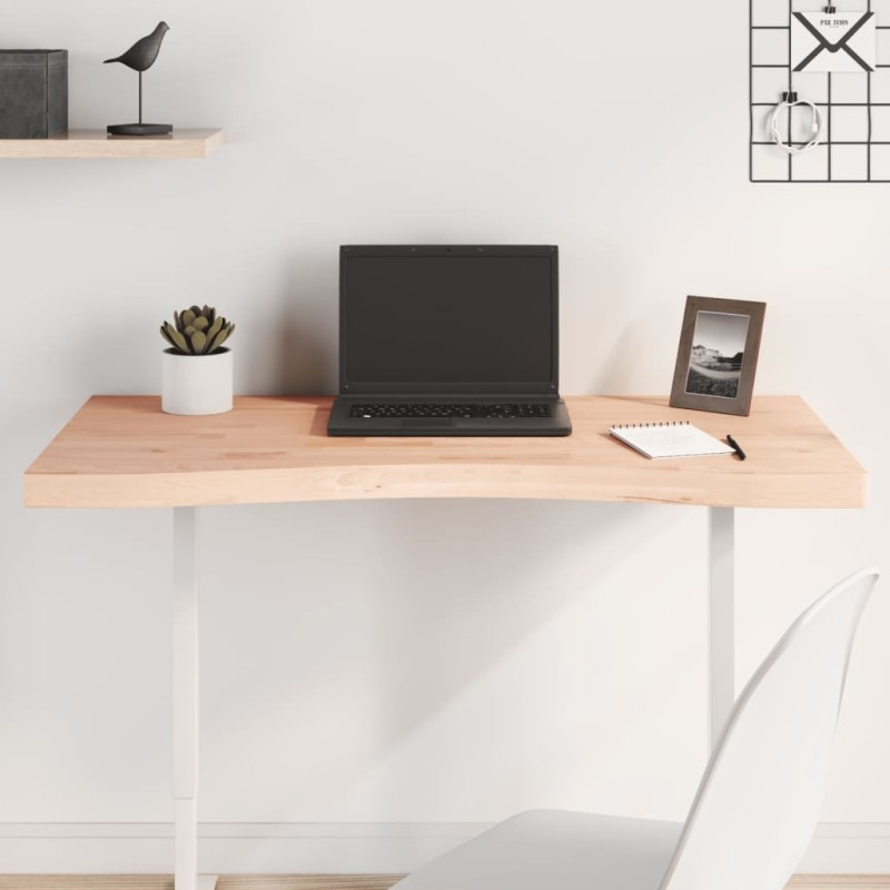 Dessus de bureau 100x(45-50)x4 cm bois massif de hêtre 