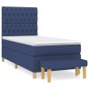 Sommier à lattes de lit avec matelas Bleu 90x190 cm Tissu 