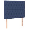 Sommier à lattes de lit avec matelas Bleu 90x190 cm Tissu 