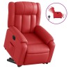 Fauteuil inclinable électrique rouge similicuir 