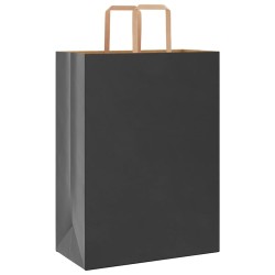 Sacs en papier 250 pcs avec poignées noir 32x17x44 cm 
