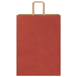 Sacs en papier 250 pcs avec poignées rouge 32x17x44 cm 