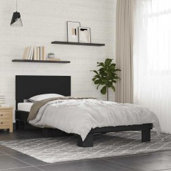 Cadre de lit sans matelas noir 100x200 cm 